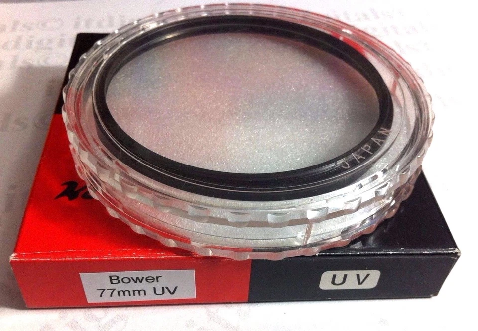 Bower 77mm UV Lens Glass Protector Safety Filter Guard Genuine 77 mm Japan  - Image 2 of 4