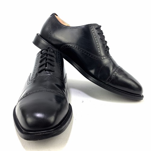 Adidas Black Leather Cap Toe Lace Up 