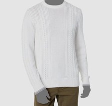  295 Vince Men's White Birdseye Raglan Sweater Size S