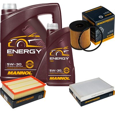 DENCKERMANN Inspektionspaket MANNOL Energy 5W-30 6L für Land Rover Freelander 2
