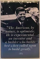 John Kennedy JFK Quote 2"x3" Refrigerator Locker MAGNET President Famous