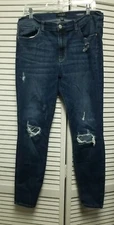 Judy Blue LA Skinny Fit distressed Ripped Denim Blue Jeans Sz 1XL #JB8263DK
