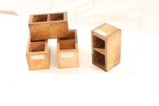 Vecchio Cassa Legno 8 x 15 x 7,5cm Cassetta Trasporto Deposito Strumento di