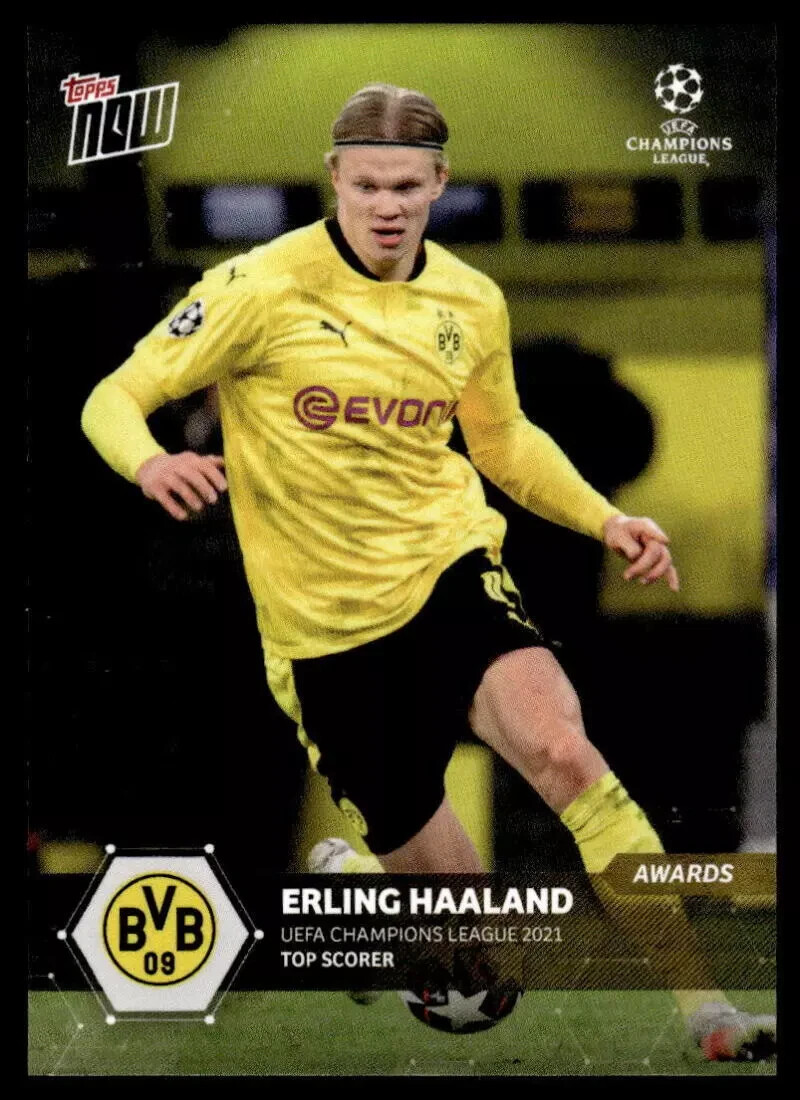 2020-21 Topps Now UEFA UCL #87 Erling Haaland Borussia Dortmund x2