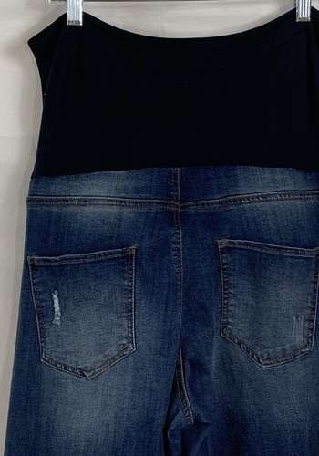 Time & Tru Größe L 12/14 Prefaded Distressed Umstandsjeans Skinny 5 Pkt Stretch - Bild 10 von 12