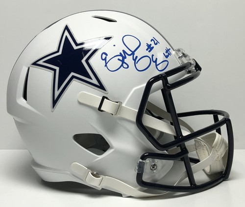 Ezekiel Elliott Signed F/S Rep Flat White Helmet Fanatics COA - Picture 2 of 9