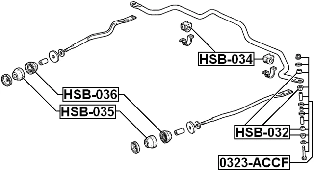 Barra estabilizadora de suspensión (BB1 estándar H22A1) para Honda Prelude 1994 EE. UU. Foto 2 de 3