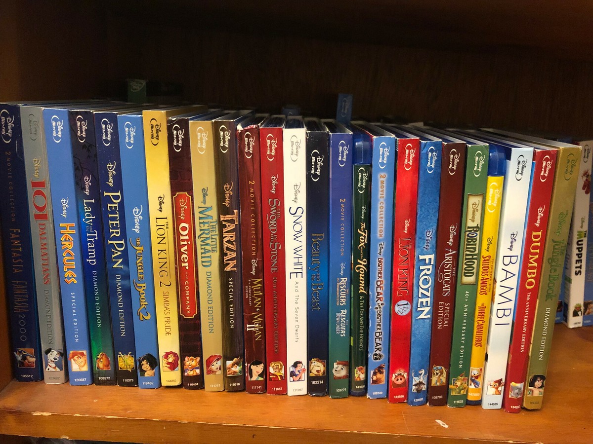 Disney and Pixar Blu Ray, most with DVD as well Like New