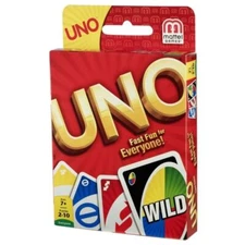 Mattel UNO Card Game with Customizable Wild Cards 7+ years 2-10 People Can Play.
