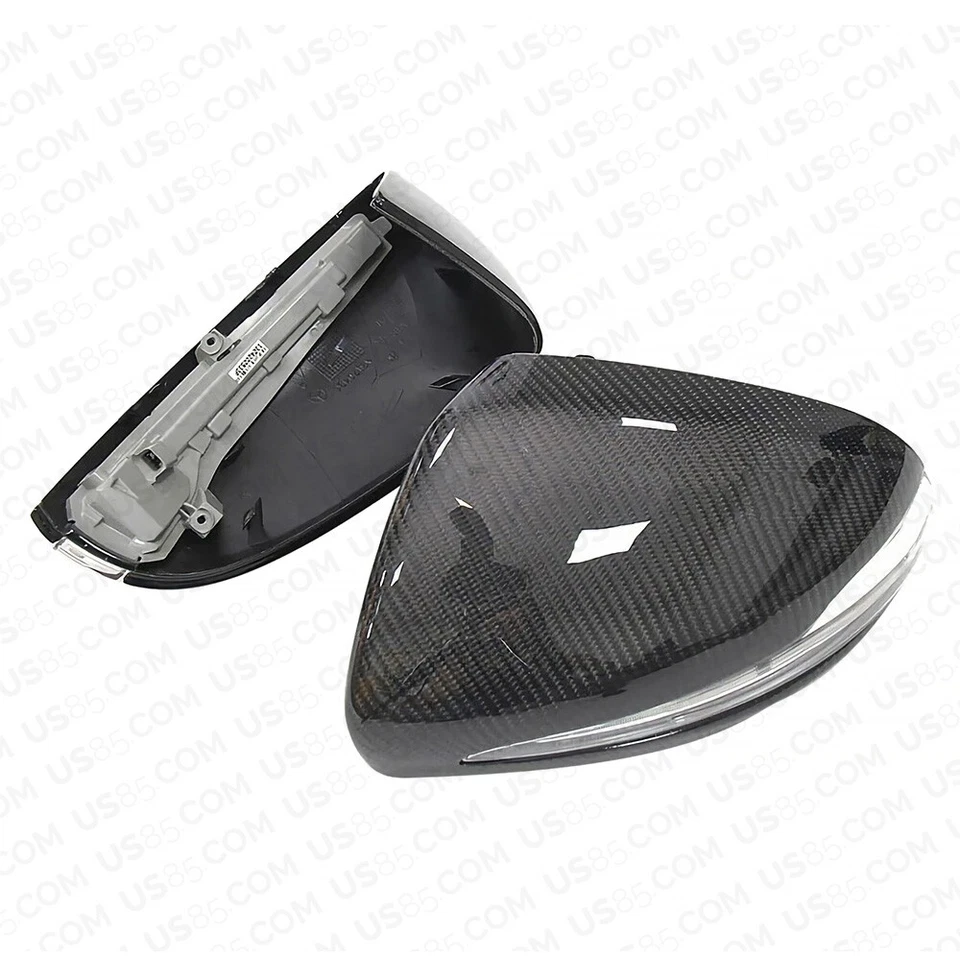 3D Real Carbon Fiber Side Mirror Cover Replace For AMG Sport W205 W213 W222 W253 - Imagem 4 de 4