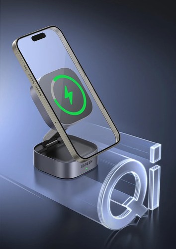 25W Magnetic Foldable Wireless Charger Mini Portable 2 in 1 Fast Charging Stand - Picture 11 of 17