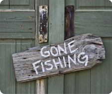 Gone Fishing Thick Mouse Pad