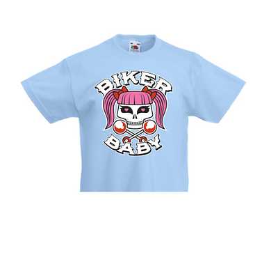 Baby/Kinder T Shirt in hellblau Motorrad Biker-& Choppermotiv Biker Baby
