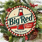 Vintage Big Red Soda Round Aluminum Tin Metal Signs Home Décor 8x8