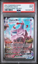 2021 POKEMON SWORD & SHIELD FUSION STRIKE SECRET #270 FULL ART/ESPEON VMAX PSA 9