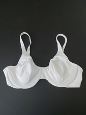 Vintage Bali Satin Underwire Bra 34C White Satin Nylon Spandex Lace Detail Sweet