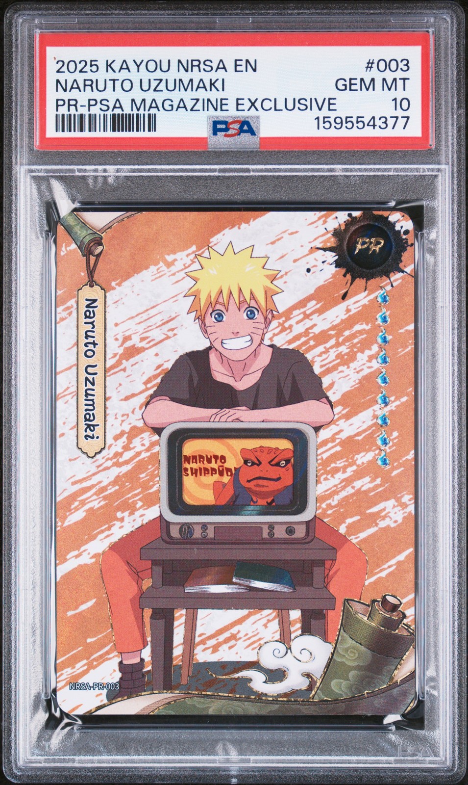 2025 KAYOU NARUTO SMRITI PSA MAGAZINE EXCLUSIVE #003 NARUTO UZUMAKI PSA 10