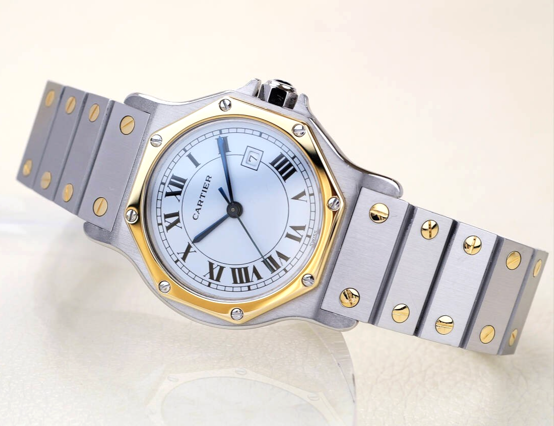 Cartier Watch Santos Octagon Combi Roman Index Automatic LM 31 mm