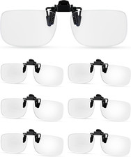 6 Pairs Clip on Reading Glasses Flip up Magnifying Clip on Lens Blue Light Block
