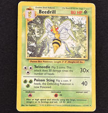 WOTC Pokemon TCG Beedrill 17/102 Base Set 1999 Rare Unlimited - MP on eBay