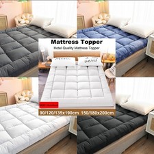 Hotel Quality Mattress Topper 10cm Deep Thick Single Double King Super All Sizes