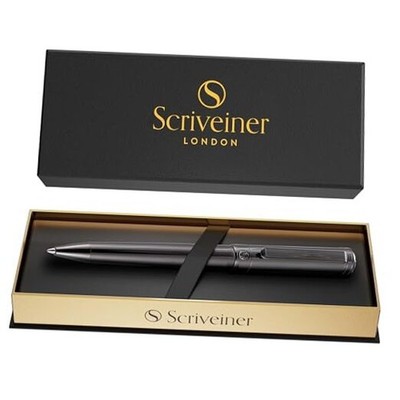 Gun-Metal Lacquer Ballpoint Pen - Stunning Luxury Pen, Schmidt 21. Gun-Metal