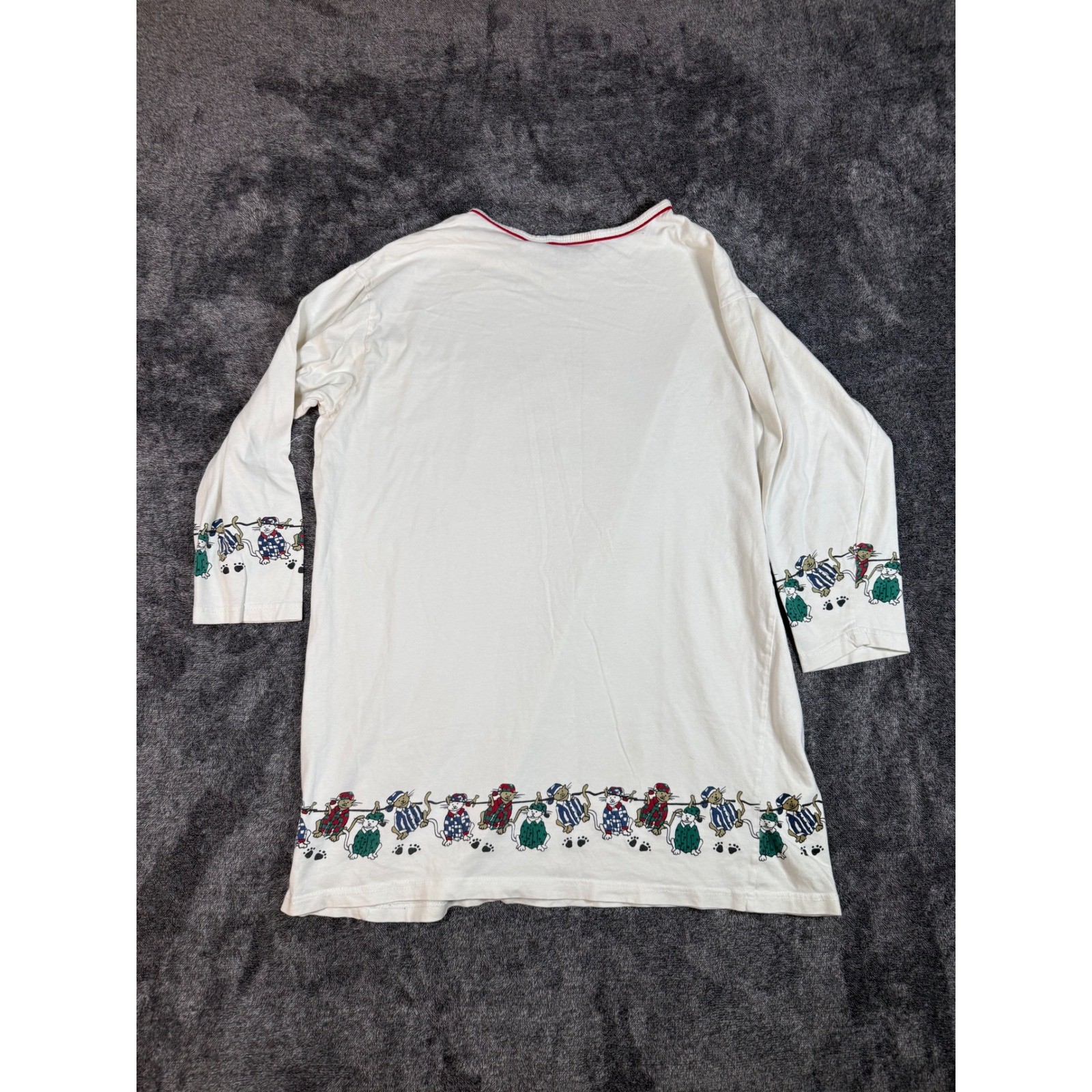 Vintage Basic Editions Cat Pajama Top Women's Lon… - image 3