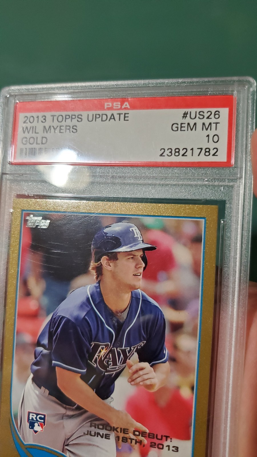 2013 Topps Update Gold #US26 Wil Myers RC Rookie PSA 10 Rays Padres view 5