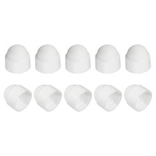 10pcs nut covers for screws M4x7x9mm hexagonal, white