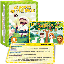 66 Books of the Bible Flash Cards Memory Verse Flashcards with Summary Figures P