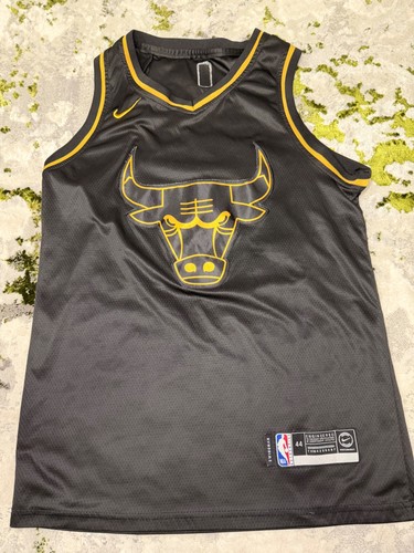 Chicago Bulls Nike Swingman Jersey Men 44 Black NBA Basketball Authentic!