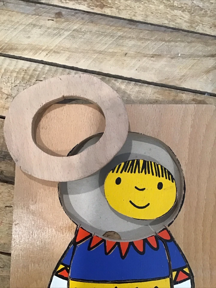 Ravensburger Wooden Jigsaw Puzzles 8-Piece Eskimo Vintage 1970s - Image 3 of 4