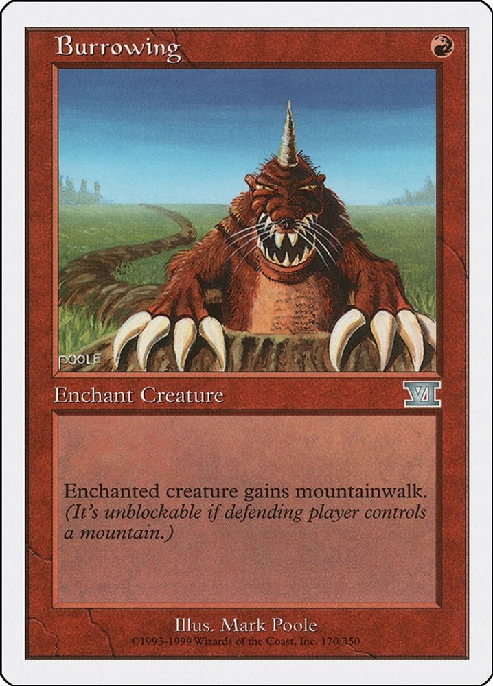 NM - Burrowing [6ED - 170] Classic Sixth Edition