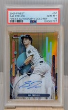Sal Frelick PSA 10 Auto Gold /50  -2025 Topps Finest #SF Milwaukee Brewers 