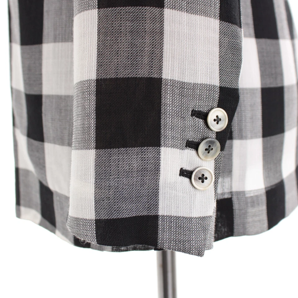 Abrigo deportivo Belvest nuevo sin etiquetas mezcla de lana talla 50R 40R EE. UU. en negro/blanco a cuadros búfalo Foto 4 de 4