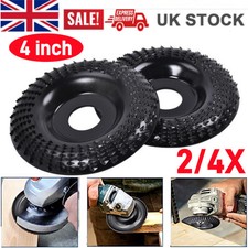 2/4X 4inch Carbide Wood Carving Disc for Angle Grinder Grinding Wheel Tools HOT
