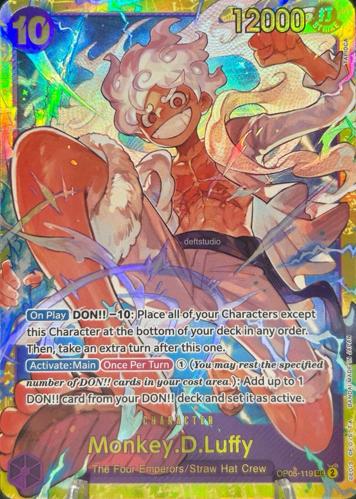 • Monkey.D.Luffy • OP05-119 Alt Art SEC Holo One Piece TCG NM