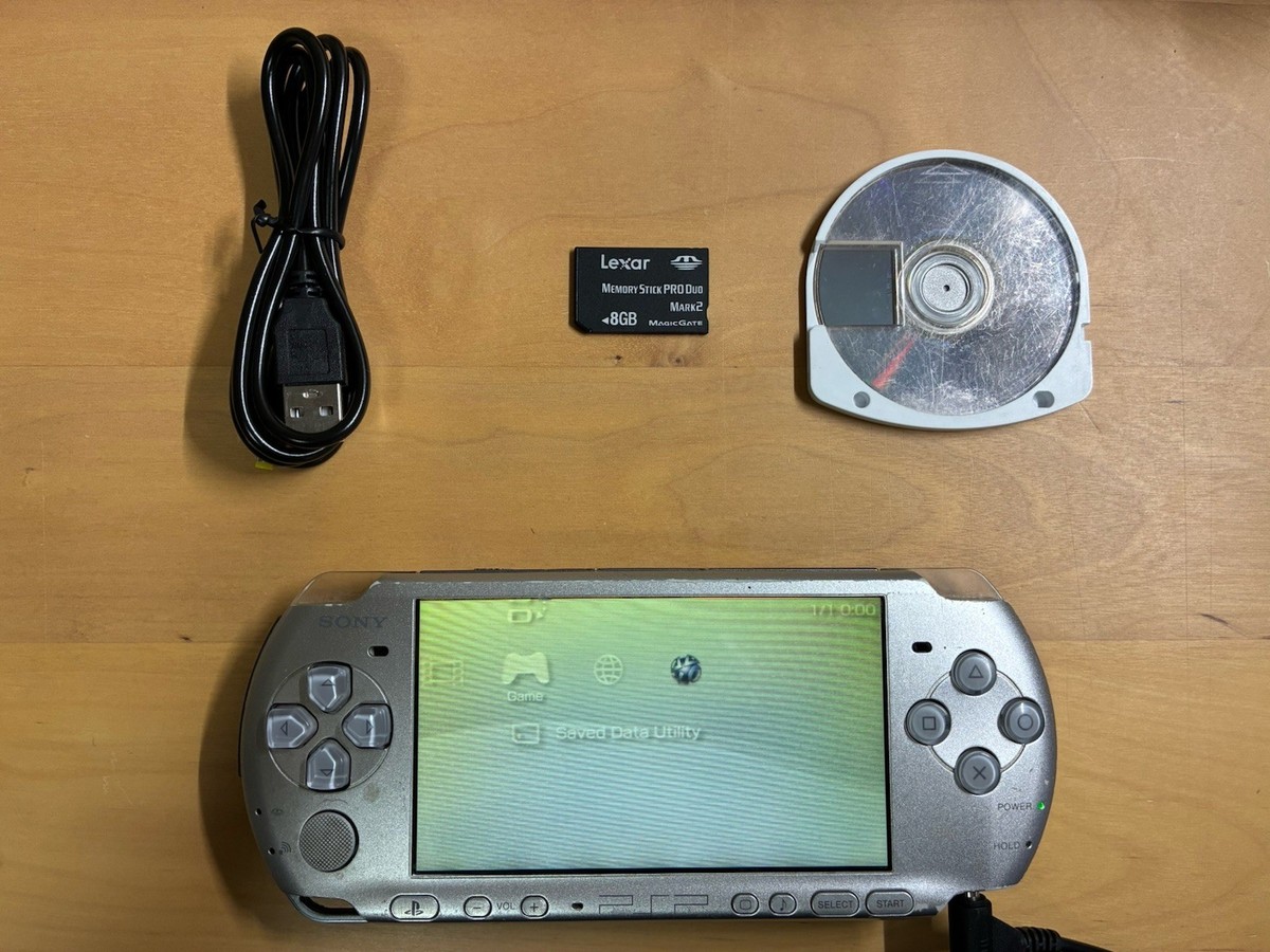 Sony PSP-3000 Portable Mystic Silver Handheld System for sale