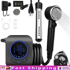 Portable Shower 2000W Heater 8000mAh Battery 5 Flow Rates USB-C Charging