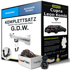 F&uuml;r CUPRA Leon Kombi KL8 , KU8 Anh&auml;ngerkupplung abnehmbar +eSatz 7pol 10.20- ABE