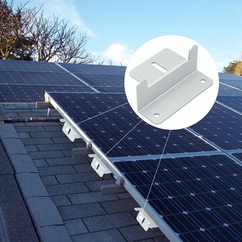 16 Units For Solar Panel Mounting Brackets, Z Bracket Sets for RV, Trailer, Boat