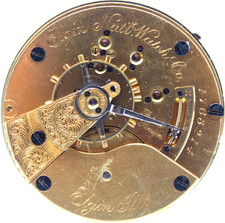 1885 ELGIN POCKET WATCH MOVEMENT 1763214 GRADE 82 18s 15j QC3