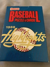 BASEBALL CARDS 1986 Donruss Puzzle and Cards Highlights Pack