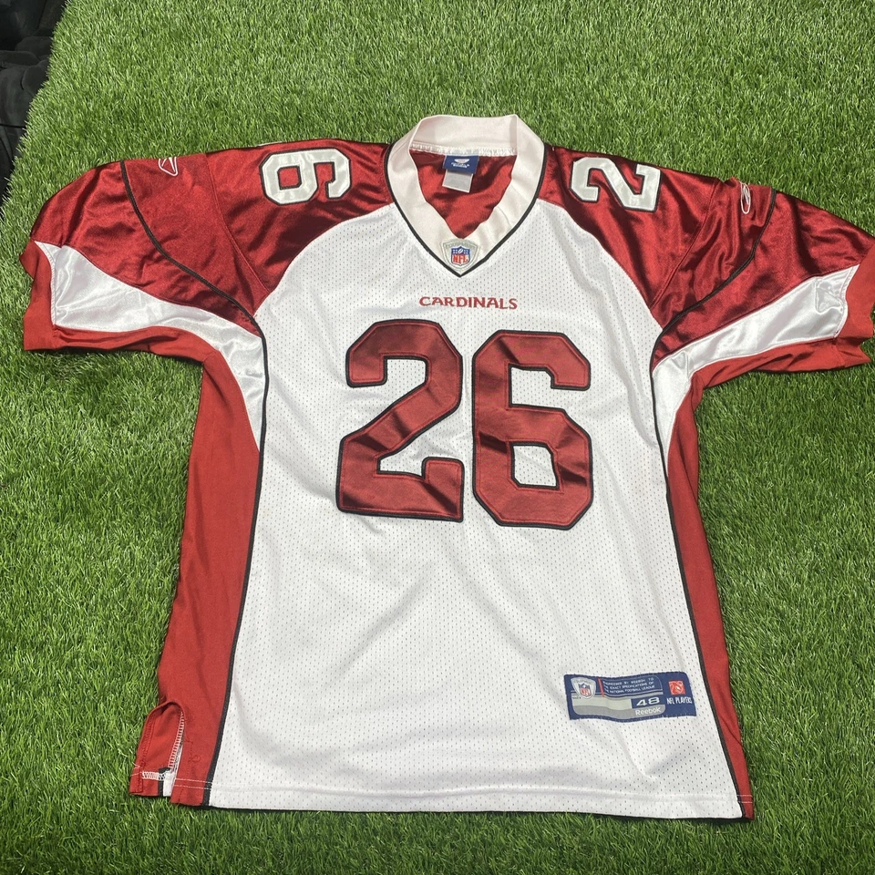 Camiseta deportiva Beanie Wells Arizona Cardinals Reebok para hombre 48 cosida blanca NFL Foto 4 de 4