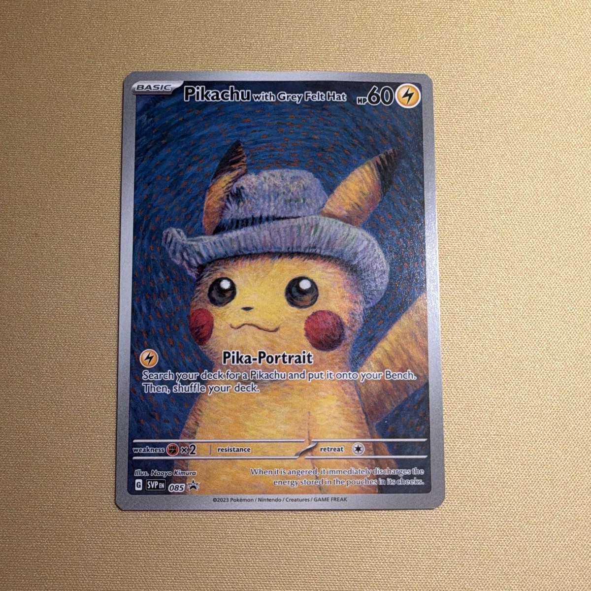 25+ Pikachu with Grey Felt Hat 085 Sv: Scarlet & Violet Promo