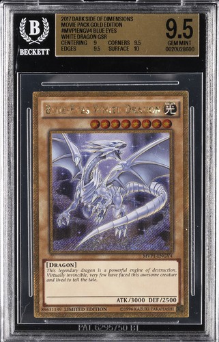 2017 YU-GI-OH! THE DARK SIDE OF DIMENSIONS BLUE-EYES WHITE DRAGON BGS 9.5