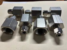 1/2" FIP X 1/4" Compression NEW Parker 316 S/S Adapters Coup.- Total 7 in Lot