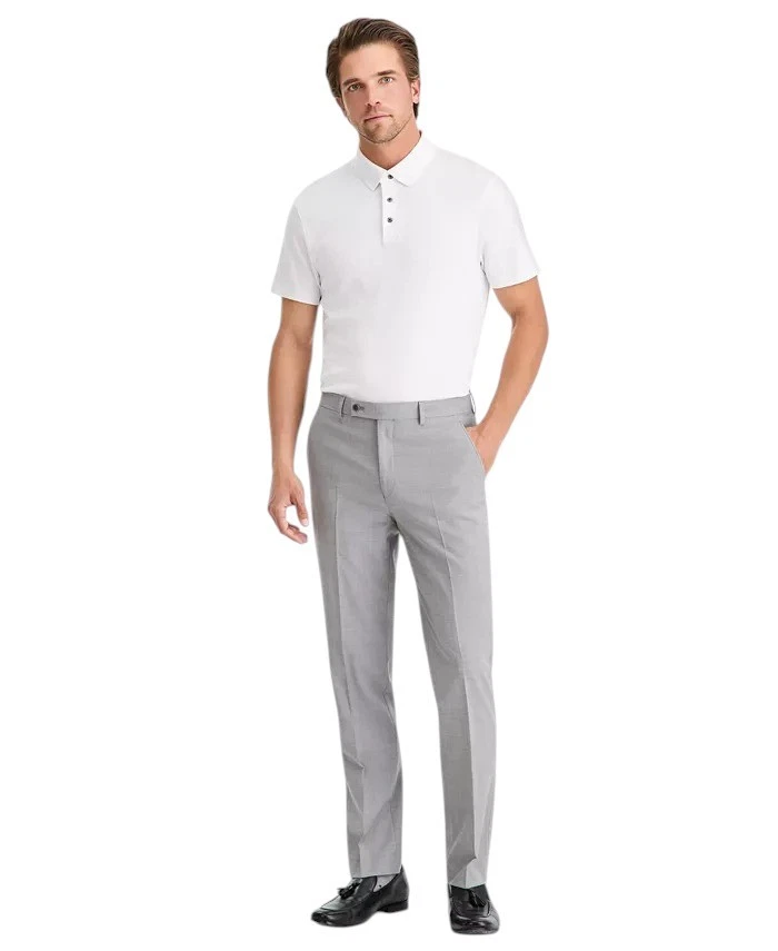 Calvin Klein Mens Slim fit Dress Pants 40 / 30 Light Grey Solid Stretch
Opens in a new window or tab