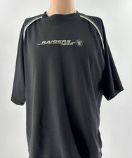 Oakland Raiders Shirt Black Silver Trim Size XL