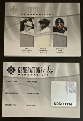 Ted WILLIAMS ORTIZ FISK 2009 Ultimate Collection Generations Six Relics 16/50